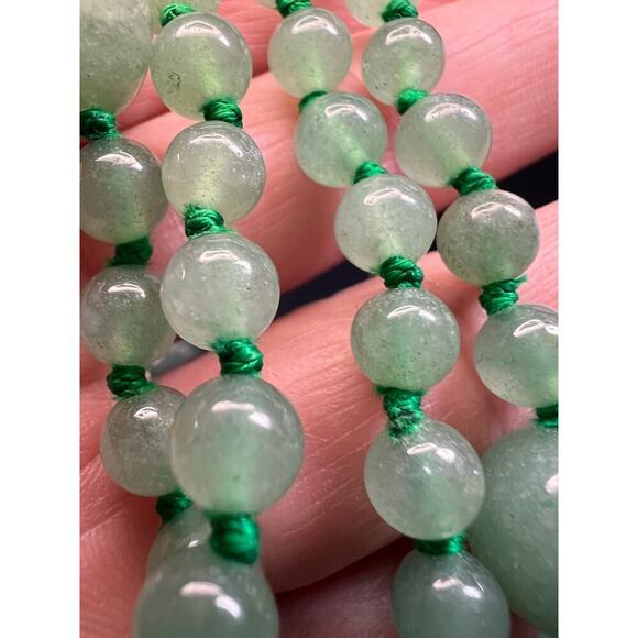 NEW green aventurine endless 30 inch necklace - Picture 10 of 13